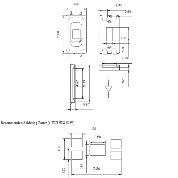 Stable High Lumen Smd Led 520 - 525 Nm , Epistar Led Chip 120 Degree Viewing Angle