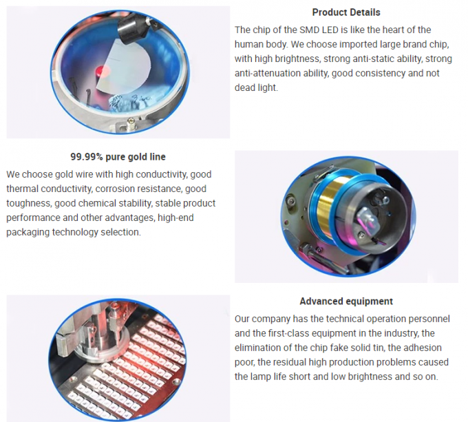 60 MA Current Smd 5730 Chip , Chip Led 5730 0.2 Watt Apply To Downlight