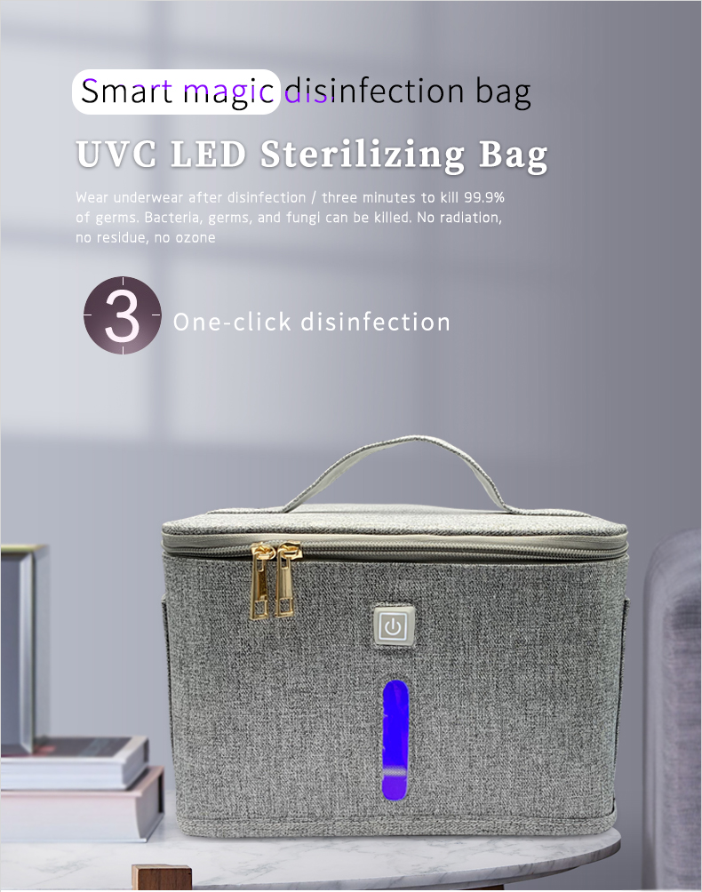 59-second extreme sterilization Portable LED UV Sterilizer Bag Underwear Disinfection Case  and Accessory Cleaner